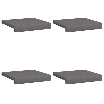 Bench Cushion 4 pcs Microfiber Dark Grey Depth 35 cm