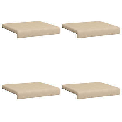 Bench Cushion 4 pcs Microfiber Cream Depth 35 cm