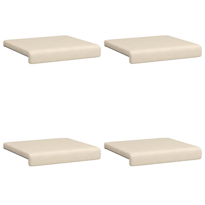Bench Cushion 4 pcs Microfiber Beige Depth 35 cm