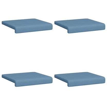 Bench Cushion 4 pcs Corduroy Blue Depth 35 cm