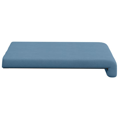 Bench Cushion 4 pcs Corduroy Blue Depth 35 cm