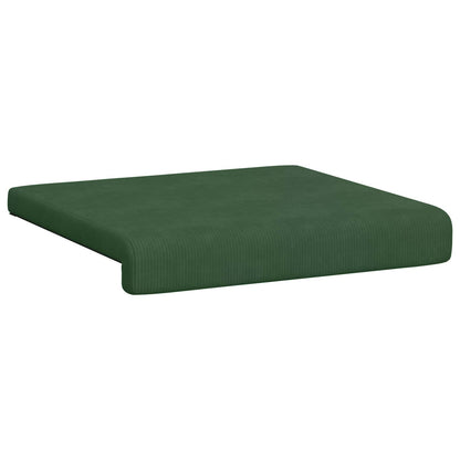 Bench Cushion 4 pcs Corduroy Dark Green Depth 35 cm