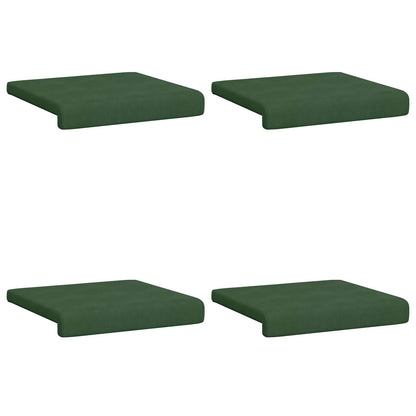 Bench Cushion 4 pcs Corduroy Dark Green Depth 35 cm