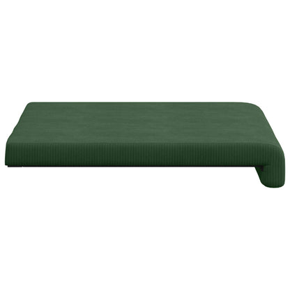 Bench Cushion 4 pcs Corduroy Dark Green Depth 35 cm