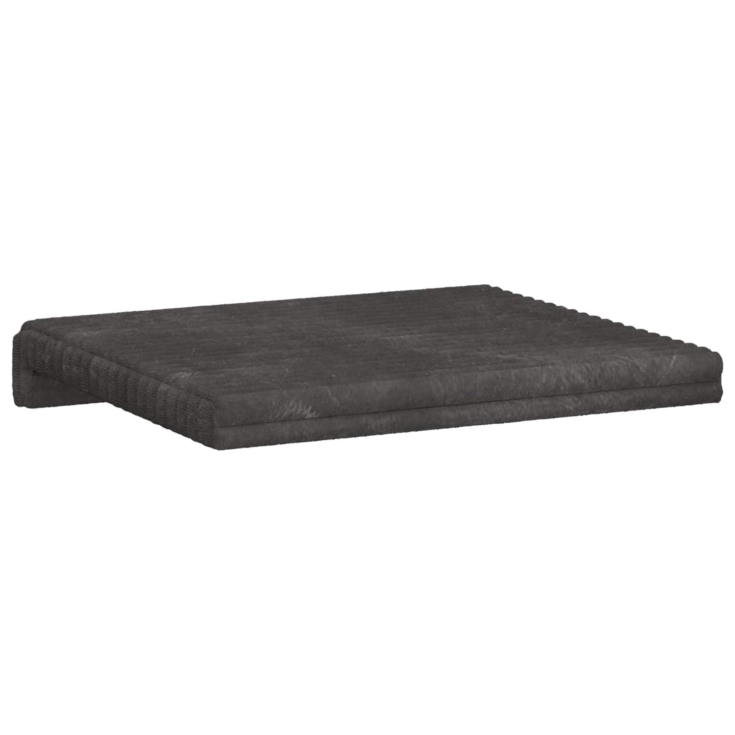 Bench Cushion 4 pcs Plush Corduroy Dark Grey Depth 35 cm
