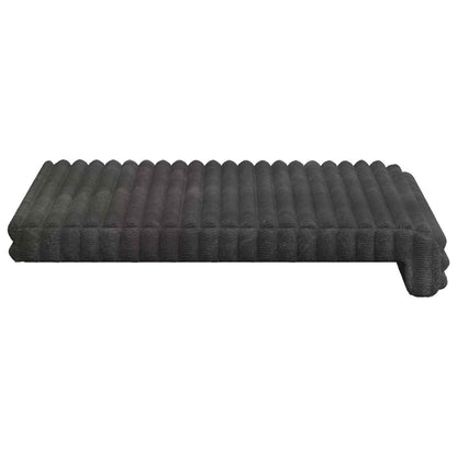 Bench Cushion 4 pcs Plush Corduroy Dark Grey Depth 35 cm