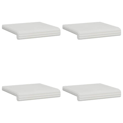 Bench Cushion 4 pcs Plush Corduroy Cream Depth 35 cm