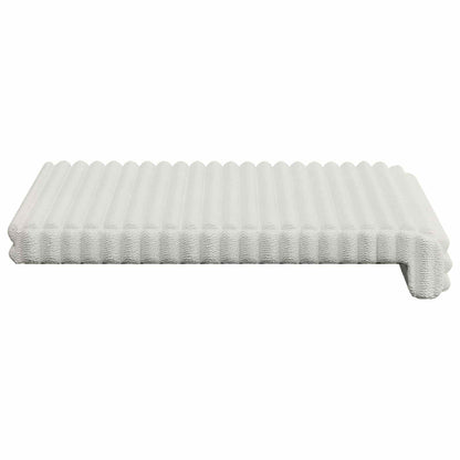 Bench Cushion 4 pcs Plush Corduroy Cream Depth 35 cm