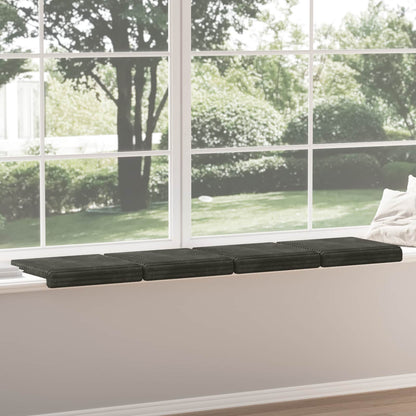 Bench Cushion 4 pcs Plush Corduroy Anthracite Depth 35 cm