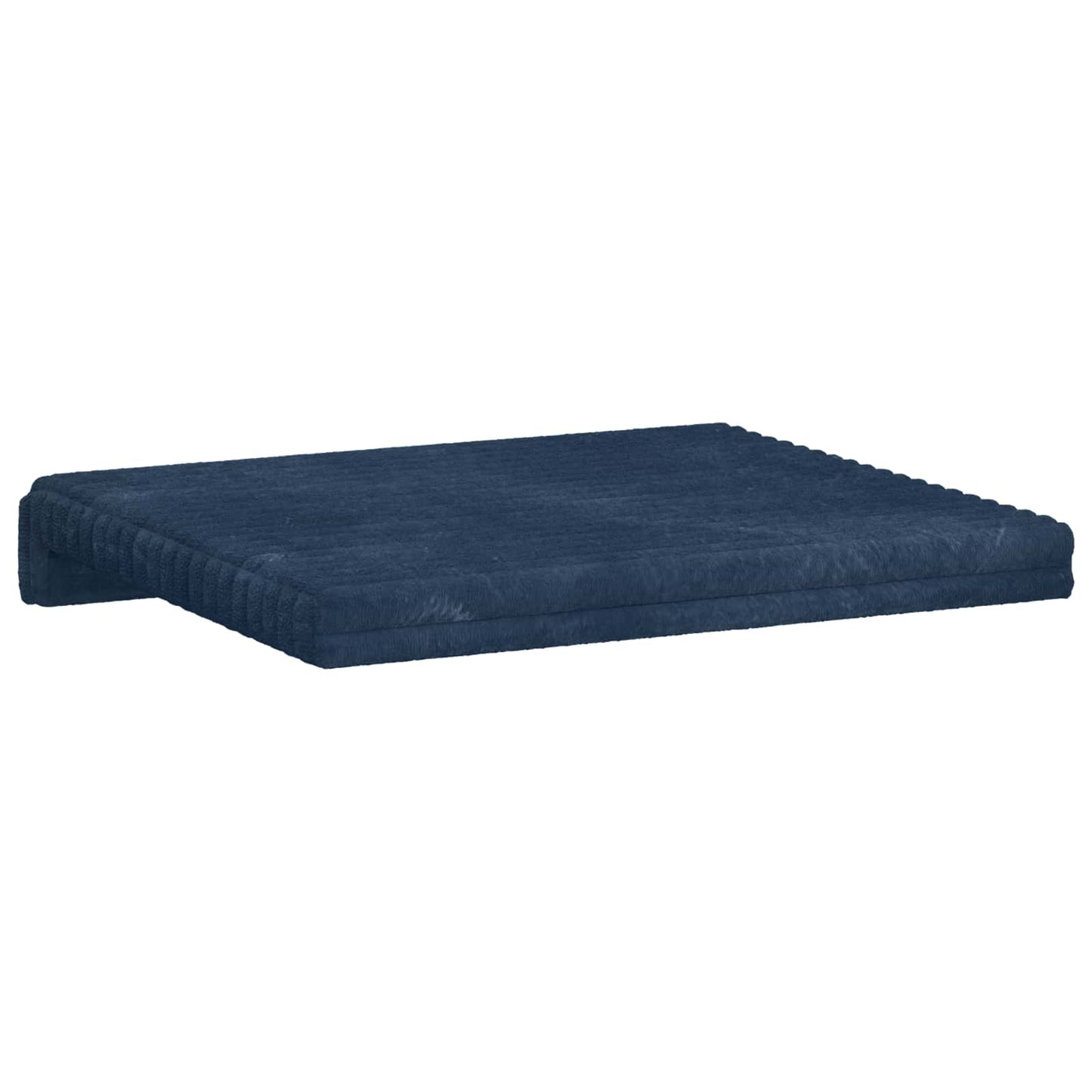 Bench Cushion 4 pcs Plush Corduroy Navy Blue Depth 35 cm