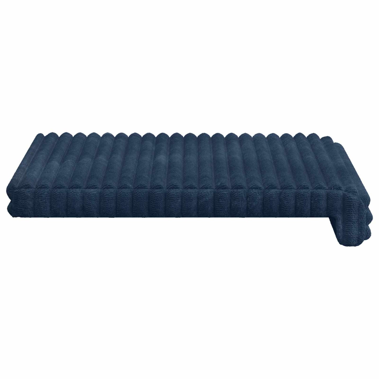 Bench Cushion 4 pcs Plush Corduroy Navy Blue Depth 35 cm
