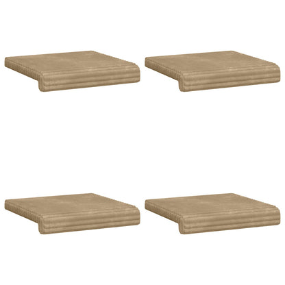 Bench Cushion 4 pcs Plush Corduroy Taupe Depth 35 cm