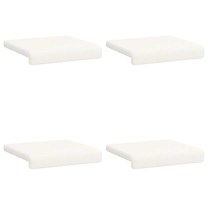Bench Cushion 4 pcs Sherpa Fabric Cream Depth 35 cm