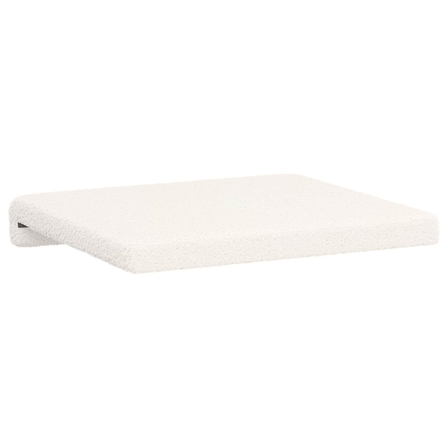 Bench Cushion 4 pcs Sherpa Fabric Cream Depth 35 cm