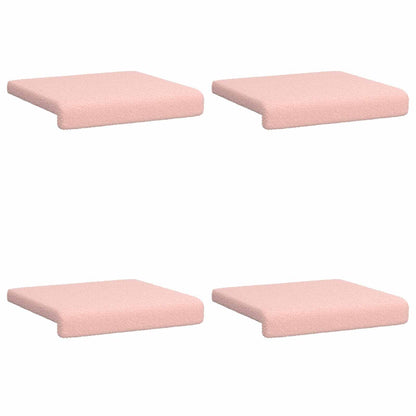Bench Cushion 4 pcs Sherpa Fabric Pink Depth 35 cm