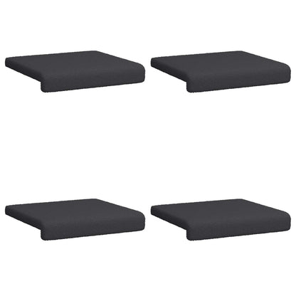 Bench Cushion 4 pcs Sherpa Fabric Dark Grey Depth 35 cm