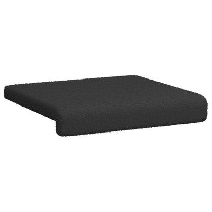 Bench Cushion 4 pcs Sherpa Fabric Black Depth 35 cm