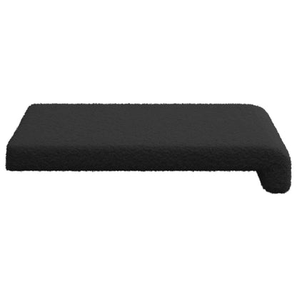 Bench Cushion 4 pcs Sherpa Fabric Black Depth 35 cm