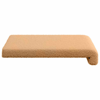 Bench Cushion 4 pcs Sherpa Fabric Beige Depth 35 cm