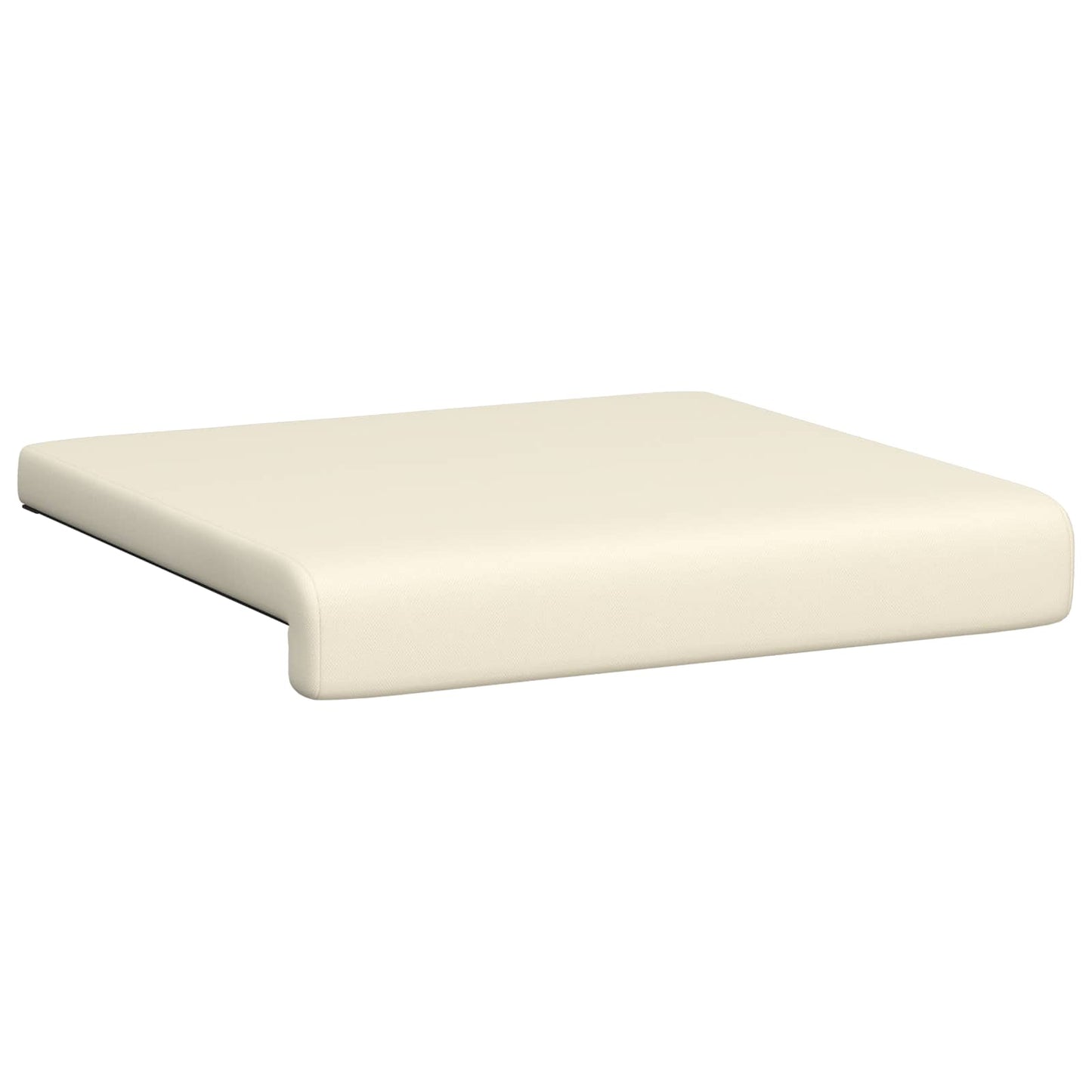 Bench Cushion 4 pcs Textured Velvet Cream Depth 35 cm