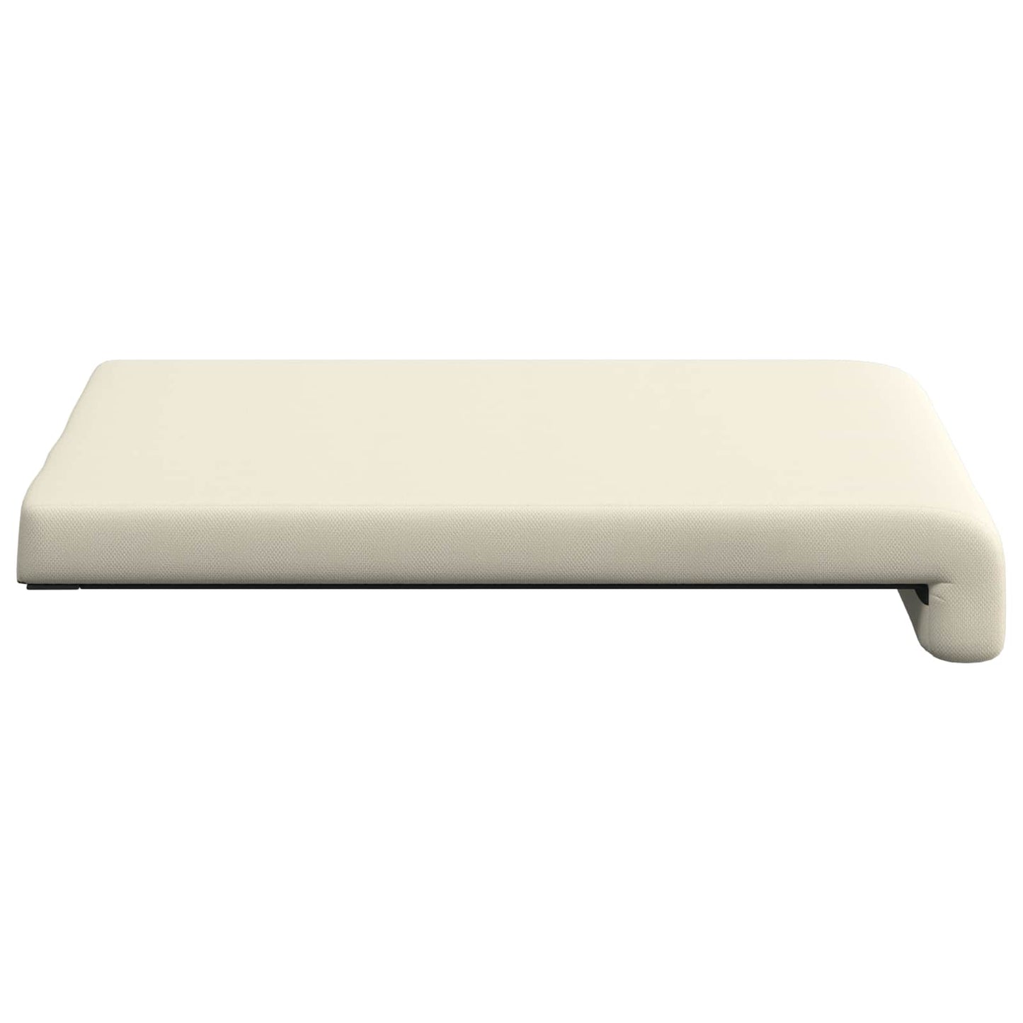 Bench Cushion 4 pcs Textured Velvet Cream Depth 35 cm