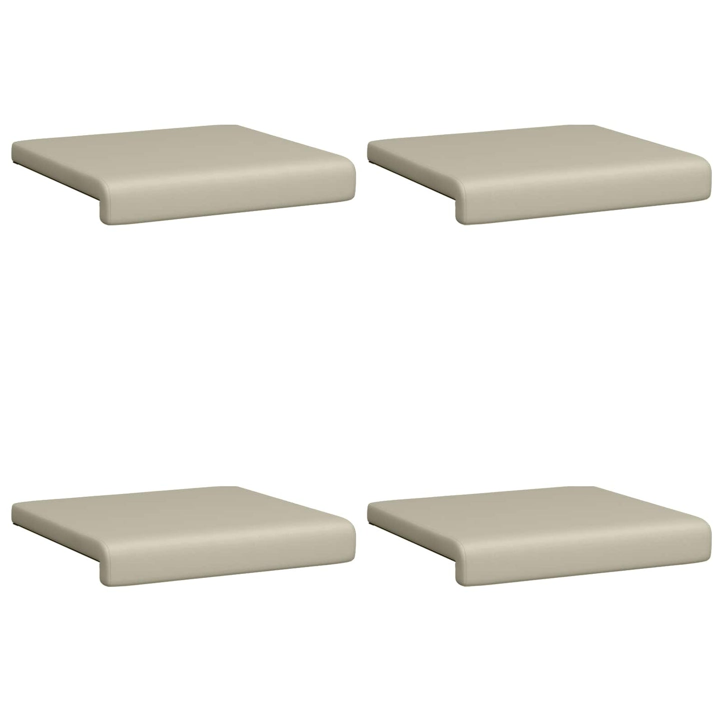 Bench Cushion 4 pcs Textured Velvet Sand Depth 35 cm