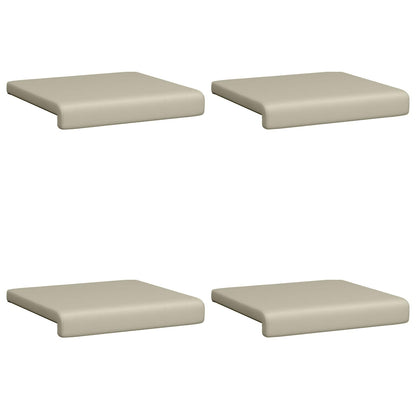 Bench Cushion 4 pcs Textured Velvet Sand Depth 35 cm