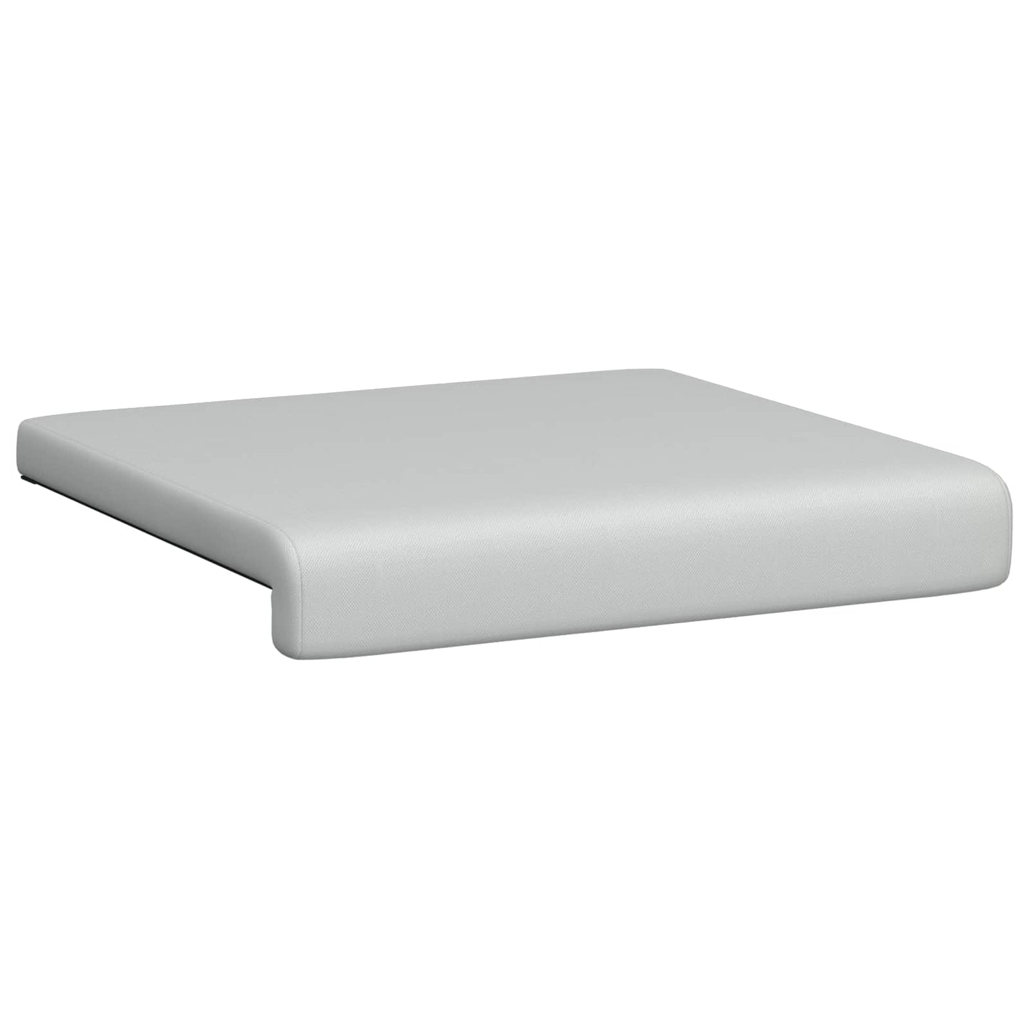 Bench Cushion 4 pcs Textured Velvet Light Grey Depth 35 cm