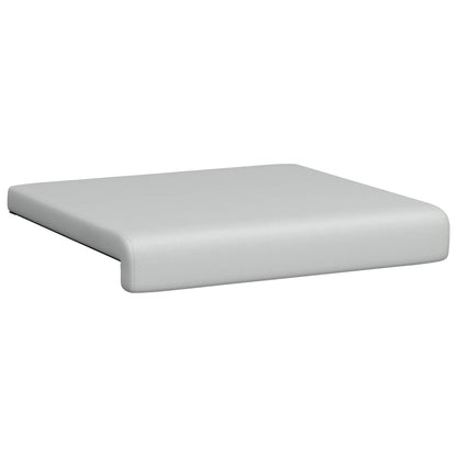 Bench Cushion 4 pcs Textured Velvet Light Grey Depth 35 cm