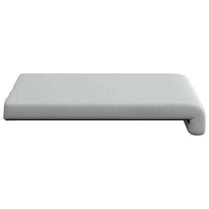 Bench Cushion 4 pcs Textured Velvet Light Grey Depth 35 cm