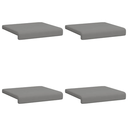 Bench Cushion 4 pcs Textured Velvet Dark Grey Depth 35 cm