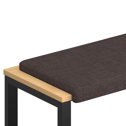 Bench Cushion Fabric Dark Brown Depth 35 cm