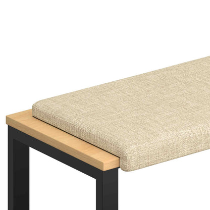 Bench Cushion Fabric Cream Depth 35 cm