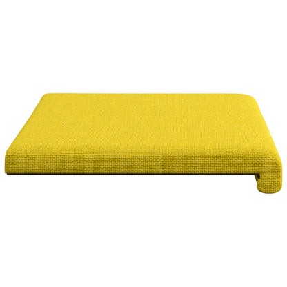 Bench Cushion Fabric Light Yellow Depth 35 cm