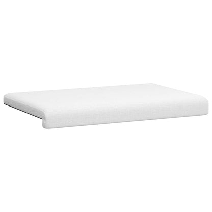 Bench Cushion Fabric White Depth 35 cm
