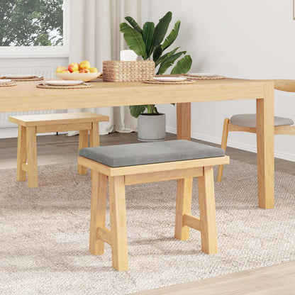 Bench Cushion Velvet Light Grey Depth 35 cm