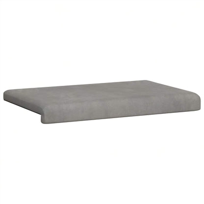 Bench Cushion Velvet Light Grey Depth 35 cm