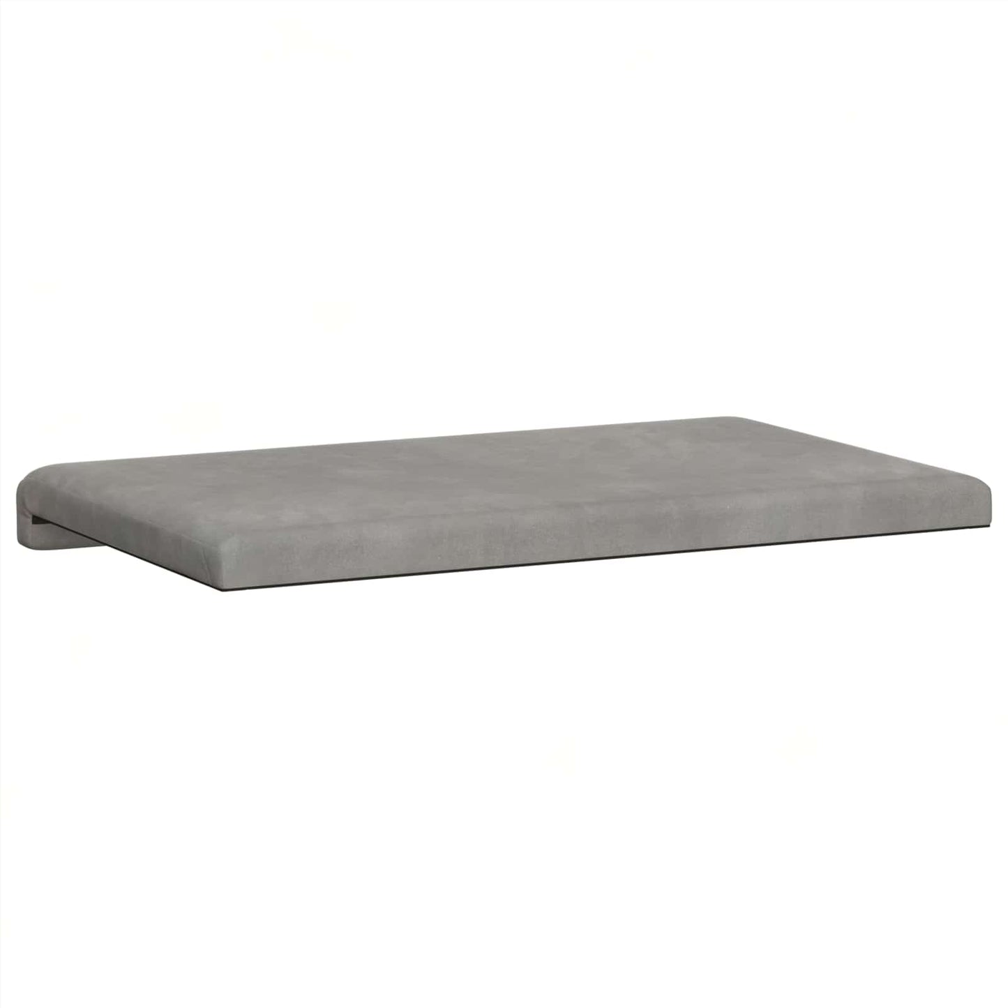 Bench Cushion Velvet Light Grey Depth 35 cm