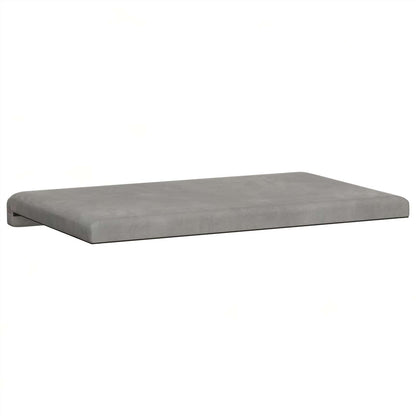 Bench Cushion Velvet Light Grey Depth 35 cm