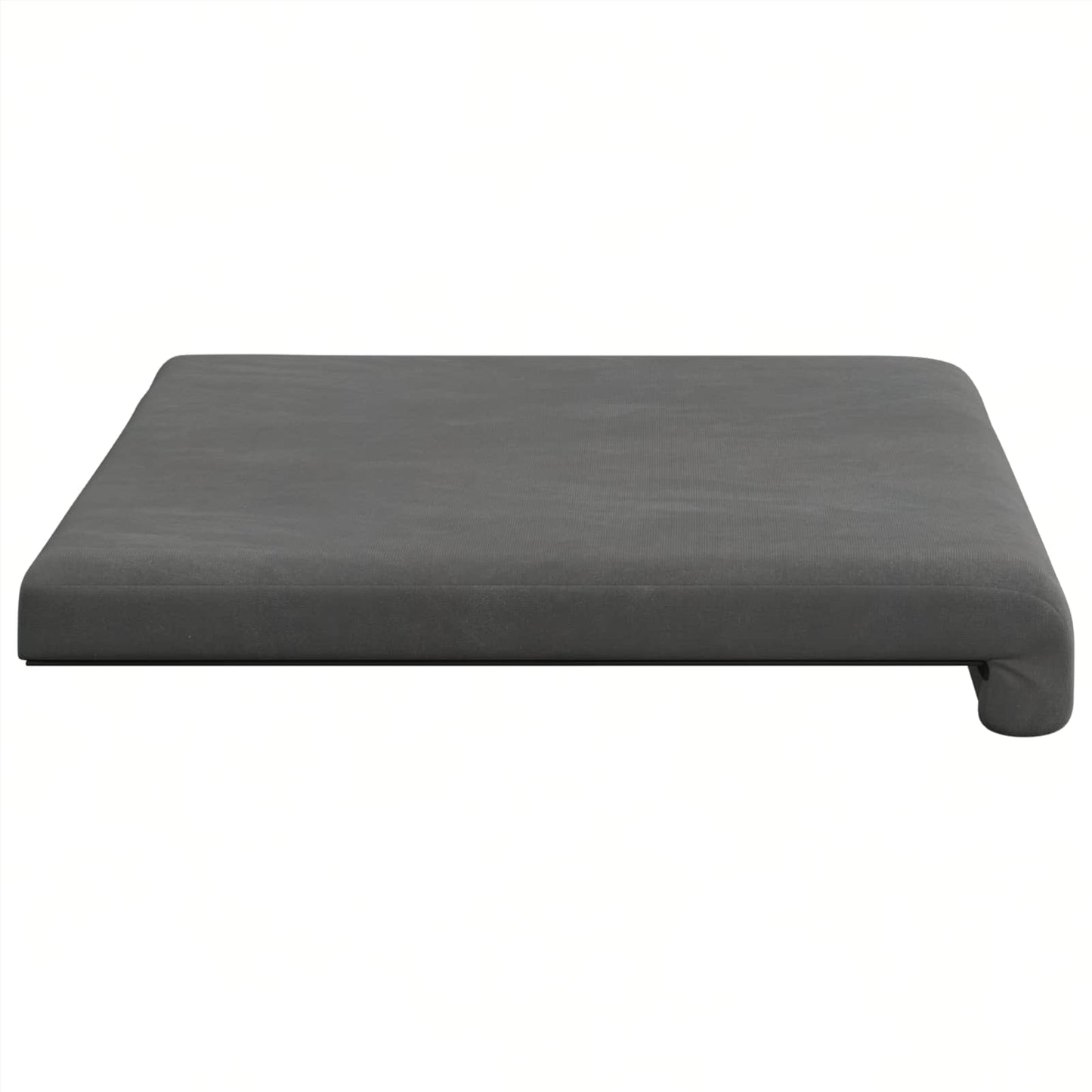 Bench Cushion Velvet Dark Grey Depth 35 cm