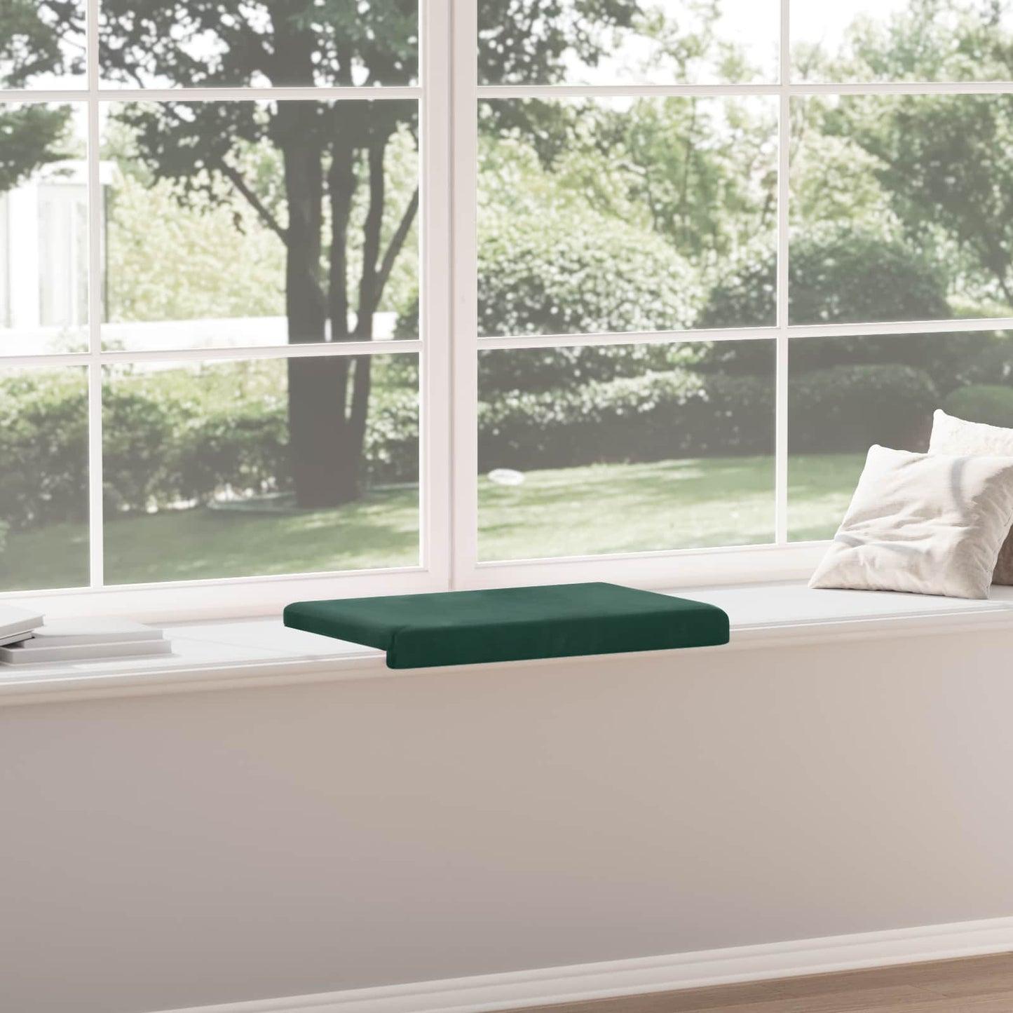 Bench Cushion Velvet Dark Green Depth 35 cm