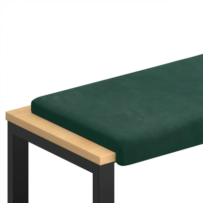 Bench Cushion Velvet Dark Green Depth 35 cm