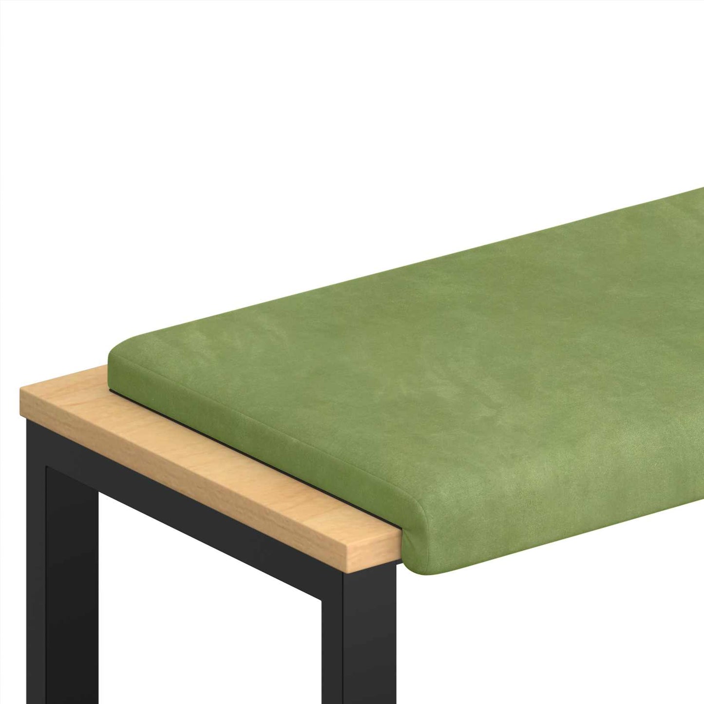 Bench Cushion Velvet Light Green Depth 35 cm