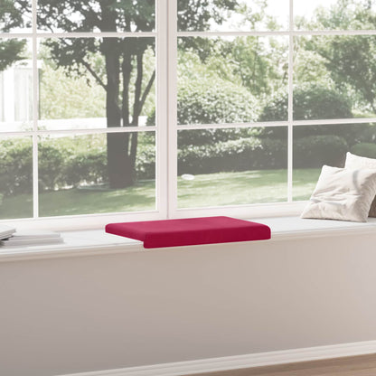 Bench Cushion Velvet Wine Red Depth 35 cm