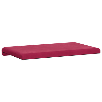 Bench Cushion Velvet Wine Red Depth 35 cm
