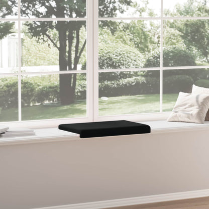 Bench Cushion Velvet Black Depth 35 cm