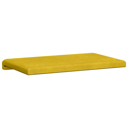 Bench Cushion Velvet Yellow Depth 35 cm