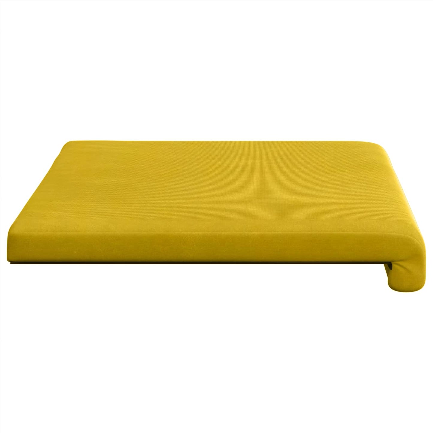 Bench Cushion Velvet Yellow Depth 35 cm