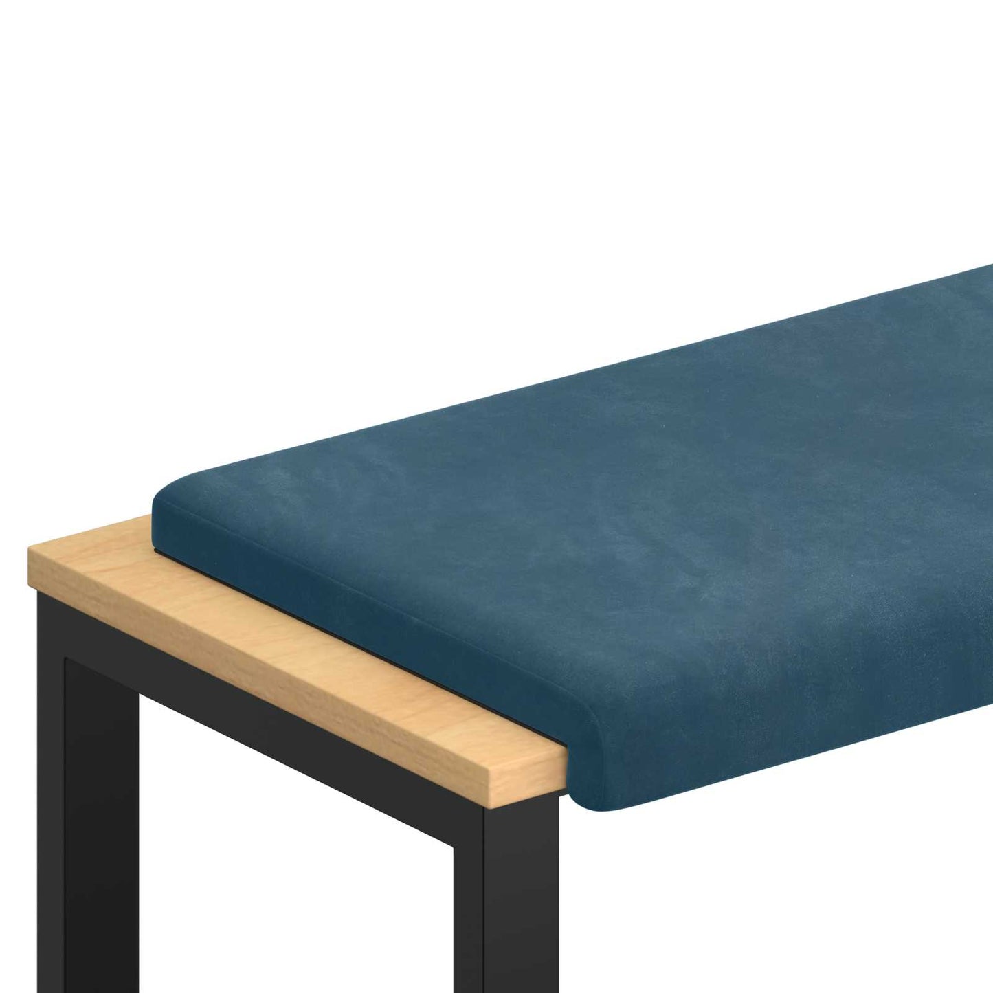 Bench Cushion Velvet Blue Depth 35 cm
