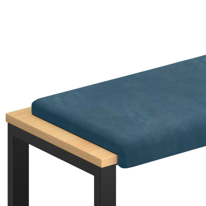Bench Cushion Velvet Blue Depth 35 cm